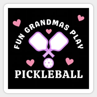 Fun Grandmas Play Pickleball Sticker